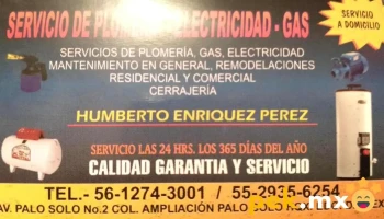 servicios de plomeria y electricidad humberto enriquez perez - Ciudad De México