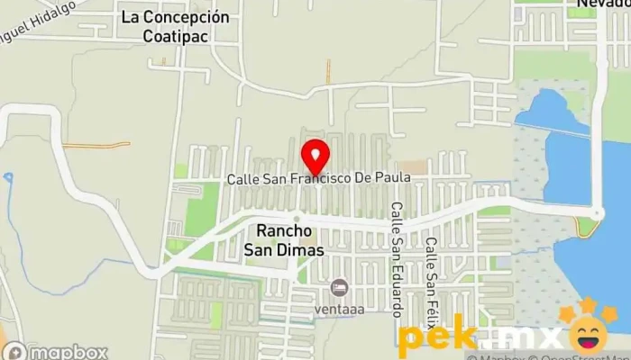 mapa de Acua Clyca San Francisco Compañía suministradora de agua en Ex-Rancho San Dimas