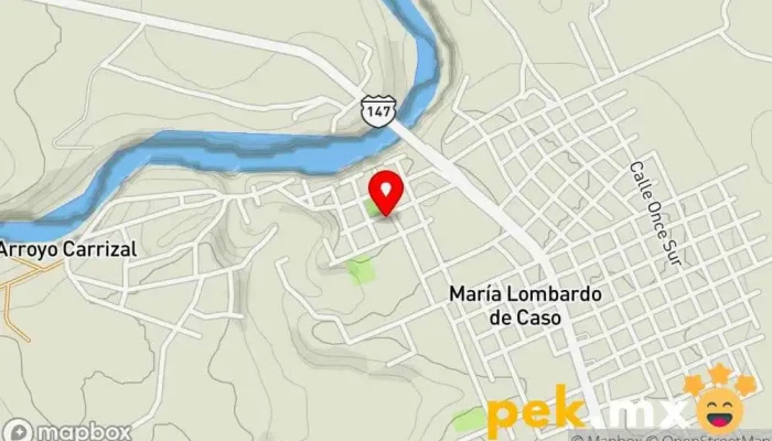 mapa de Agencia Municipal María Lombardo Oficina de gobierno local en María Lombardo de Caso