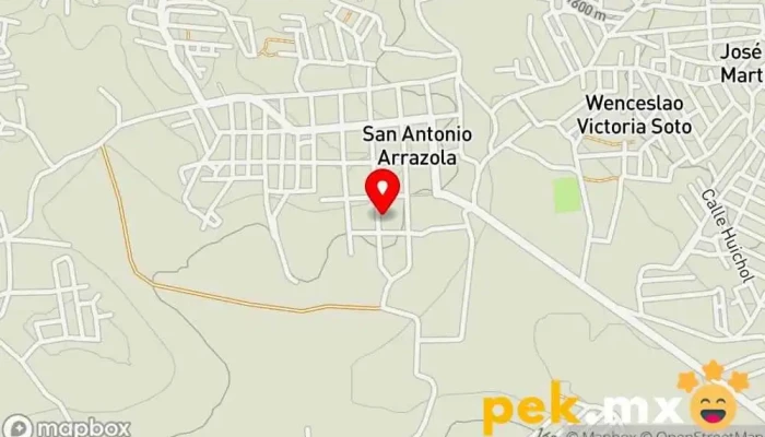 mapa de Agencia Municipal San Antonio Arrazola Oficina de administración municipal, Oficina de gobierno local en Santa Cruz Xoxocotlán