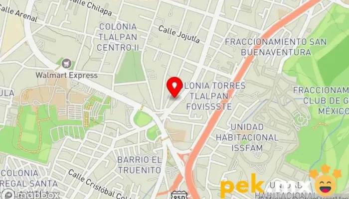 mapa de Alcione Tlalpan Tienda de iluminación, Tienda de electricidad, Equipos y soluciones de energía, Proveedor de equipos de energía solar en Tlalpan, Ciudad de México