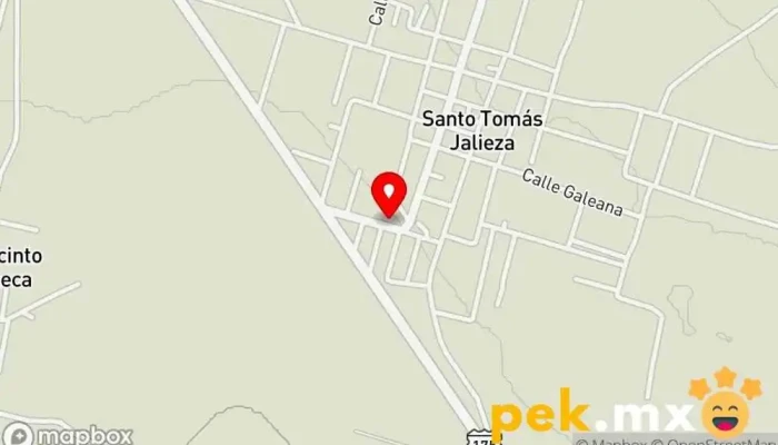 mapa de Alquileres Jalieza Servicio de alquiler de equipos para fiestas en Santo Tomás Jalieza