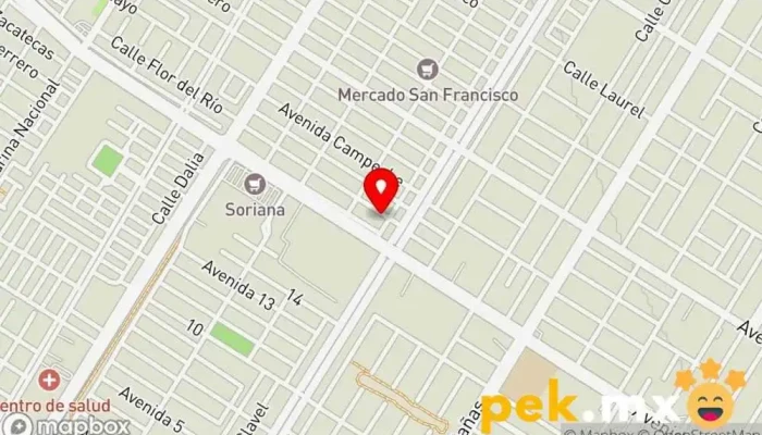 mapa de Auto Electrico Herrera Servicio de reparación de sistemas eléctricos para automóviles en Los Mochis