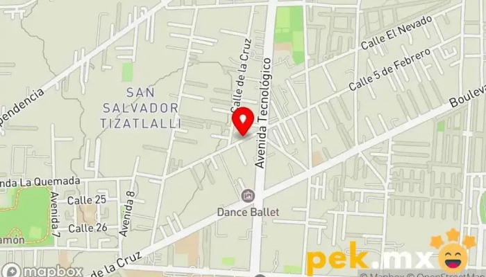 mapa de Auto Servicio Electrico Leo Taller de reparación de automóviles en San Salvador Tizatlalli