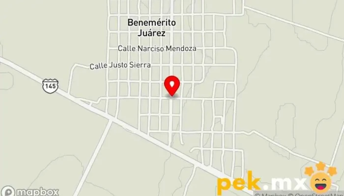 mapa de Benemérito Juárez  en Benemérito Juárez