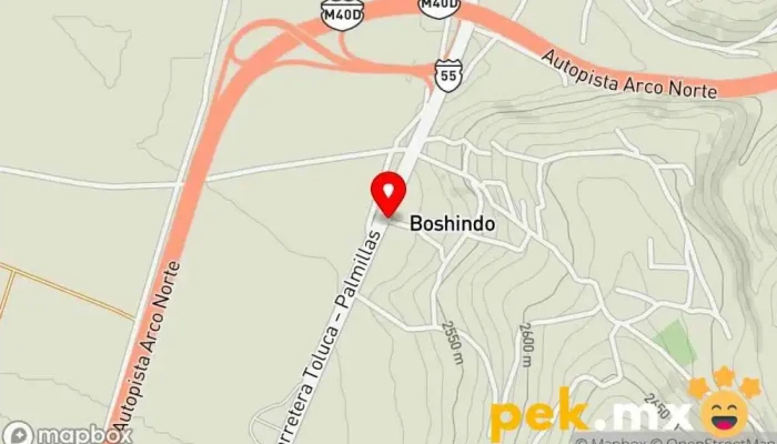 mapa de Boshindó Lugar de interés histórico en Villa de Acambay de Ruíz Castañeda