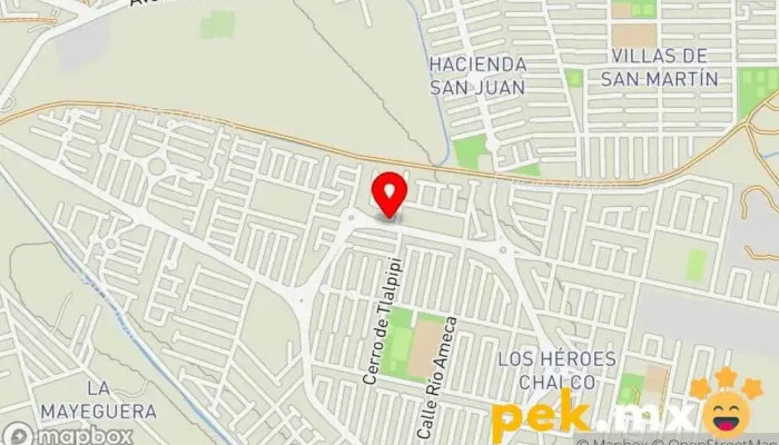 mapa de CAC LOS HEROES CHALCO CFE Centro de llamadas, Electricista en Chalco de Díaz Covarrubias