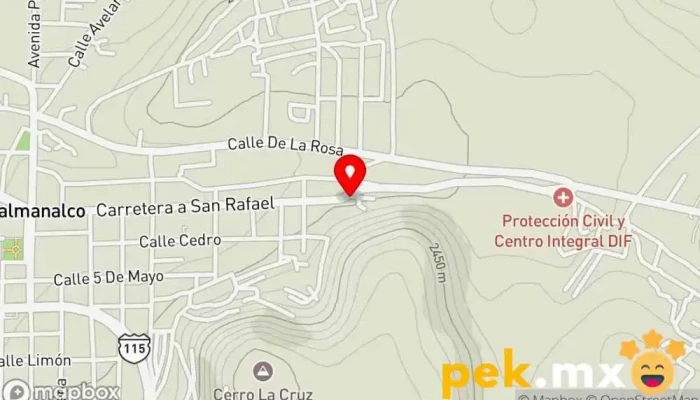 mapa de Caja de agua Compañía suministradora de agua en Tlalmanalco de Velázquez