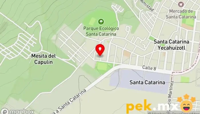 mapa de CALTECNIC Calderería industrial, Servicio de instalación eléctrica, Persona de mantenimiento, Contratista de acabado de interiores en Tláhuac, Santa Catarina