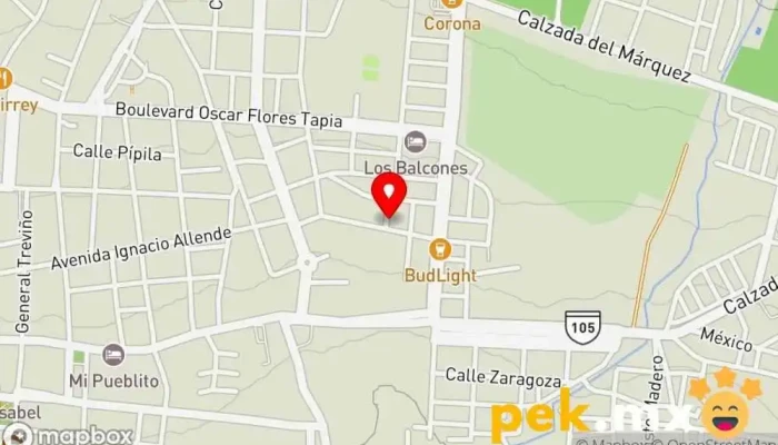 mapa de Capuchina Cerrajero en Parras de la Fuente