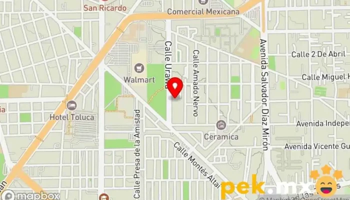mapa de Casa del Servidor Público Mexiquense SUTEYM Sindicato en Toluca de Lerdo