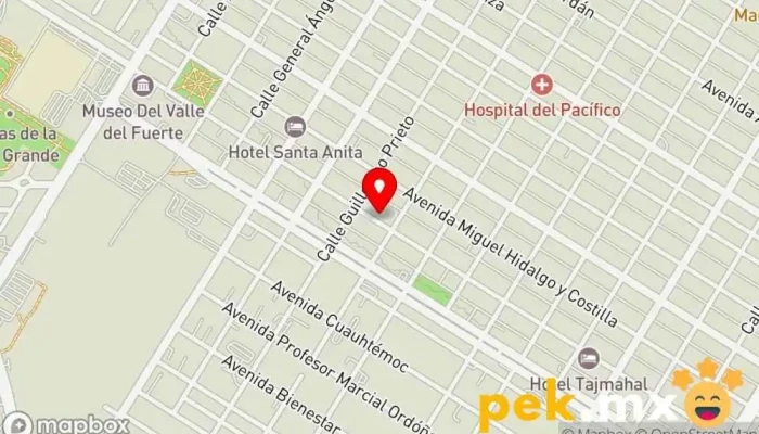 mapa de Centro Cerrajero de los Mochis. Cerrajero en Los Mochis
