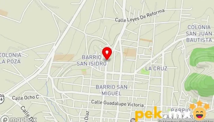 mapa de Centro De acopio Centro de reciclaje de latas y botellas en Capulhuac de Mirafuentes