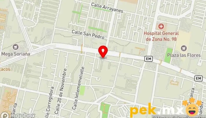 mapa de Centro de Servicio Autorizado INFRA 