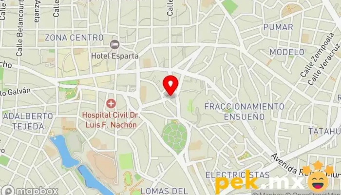 mapa de Cerrajería a Téllez Cerrajero en Xalapa-Enríquez