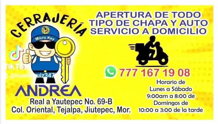 Cerrajeria Andrea Del Propietario - Jiutepec