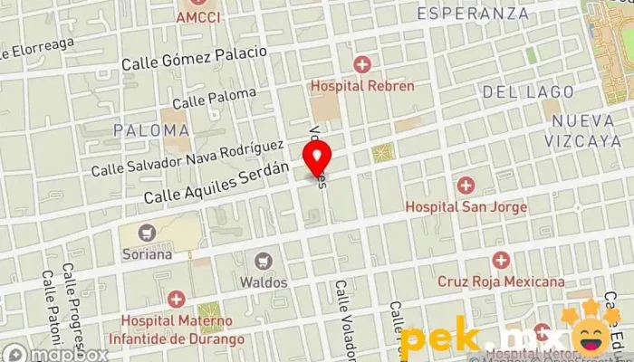 mapa de Cerrajeria arbolito de Durango Cerrajero en Durango