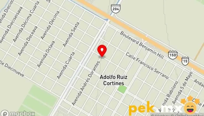 mapa de Cerrajeria Automotriz y Residencial Cortines Cerrajero en Adolfo Ruiz Cortines