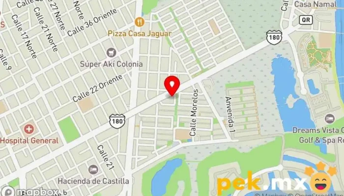 mapa de Cerrajeria Betancourt Cerrajero, Proveedor de alarmas de coche, Servicio de duplicación de llaves en Cancún