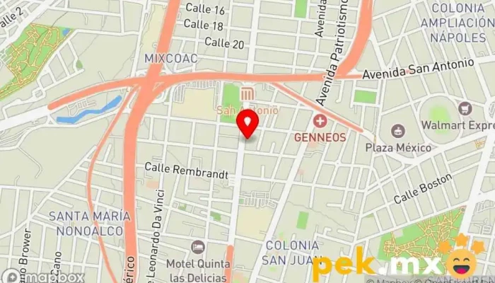mapa de Cerrajeria Castillo Tienda de cajas fuertes, Cerrajero en Benito Juárez, Ciudad de México