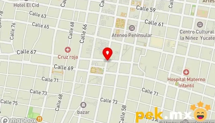 mapa de CERRAJERIA CENTER Cerrajero en Mérida