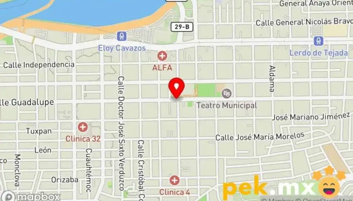mapa de CERRAJERIA CENTRO Cerrajero en Guadalupe