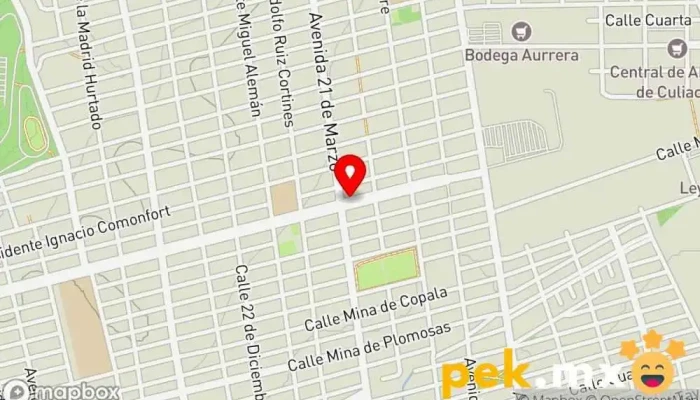 mapa de Cerrajeria cnop Cerrajero en Culiacán Rosales