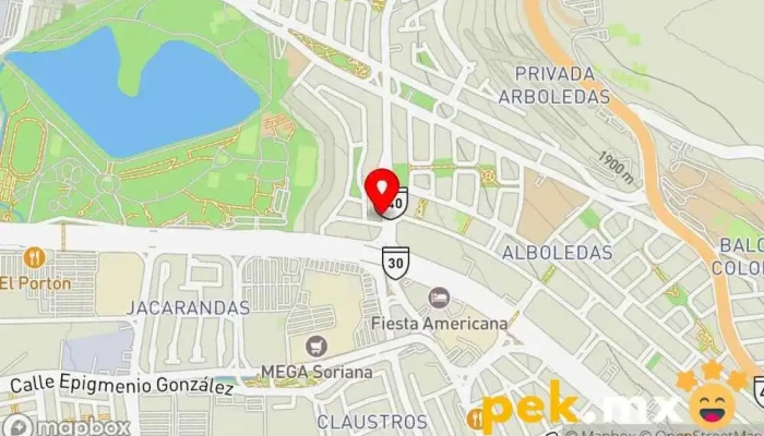 mapa de CERRAJERÍA CORREGIDORA 24 HORAS Cerrajero en Santiago de Querétaro
