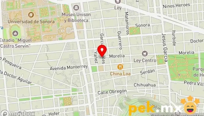 mapa de CERRAJERÍA COTA Cerrajero en Hermosillo