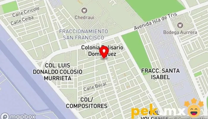 mapa de Cerrajería Cruz Cerrajero en Cdad. del Carmen