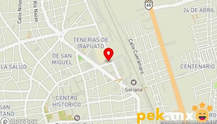 mapa de Cerrajería El Ángel Cerrajero en Irapuato