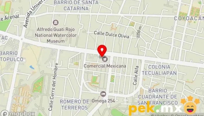 mapa de Cerrajería El Choche 24hrs Cerrajero en Coyoacán, Ciudad de México