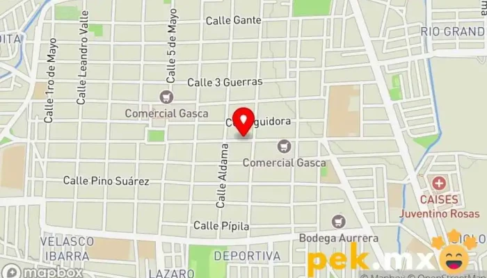 mapa de Cerrajería El Chupetes Cerrajero en Juventino Rosas