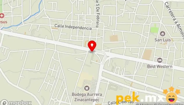 mapa de Cerrajería el Gordo Cerrajero en San Miguel Zinacantepec