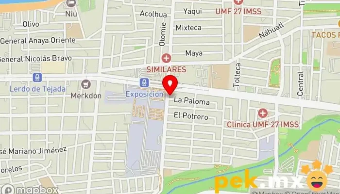 mapa de Cerrajería Expo Cerrajero en Guadalupe