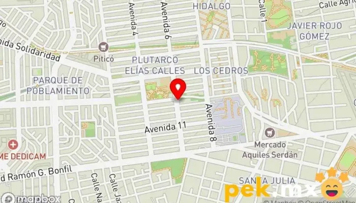 mapa de Cerrajería Flores Pachuca Cerrajero en Pachuca de Soto