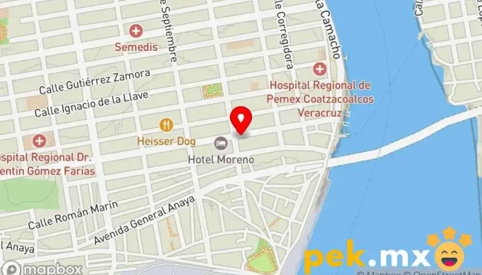 mapa de Cerrajería Hidalgo Cerrajero en Coatzacoalcos