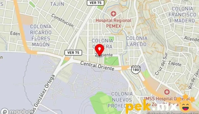 mapa de Cerrajería Hidalgo Cerrajero en Poza Rica de Hidalgo