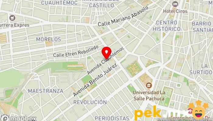 mapa de Cerrajeria Islas Cerrajero en Pachuca de Soto