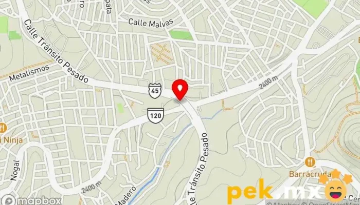 mapa de Cerrajería Juan Pablo Servicio de duplicación de llaves en Zacatecas