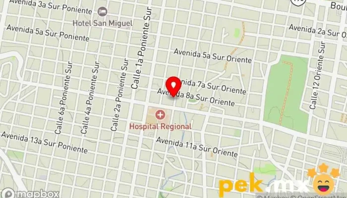 mapa de Cerrajería La Bendición Cerrajero en Tuxtla Gutiérrez