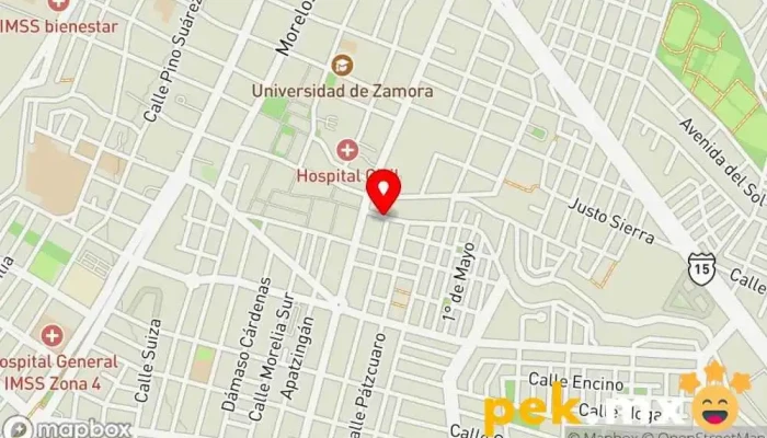 mapa de Cerrajería Lemus Cerrajero en Zamora de Hidalgo