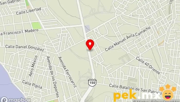 mapa de Cerrajeria Cerrajero en Tehuacán