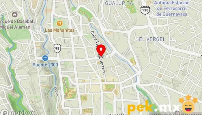 mapa de Cerrajería Miranda Servicio de duplicación de llaves en Cuernavaca