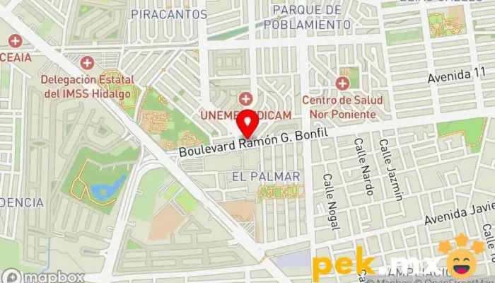 mapa de Cerrajeria Muñoz Lock Store, Cerrajero en Pachuca de Soto