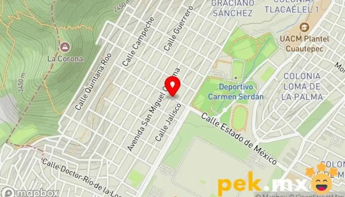 mapa de Cerrajeria Pepe Y Tono Cerrajero en Gustavo A. Madero, Ciudad de México