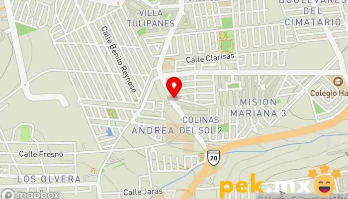 mapa de Cerrajería Querétaro Golden KEY Cerrajero en Santiago de Querétaro