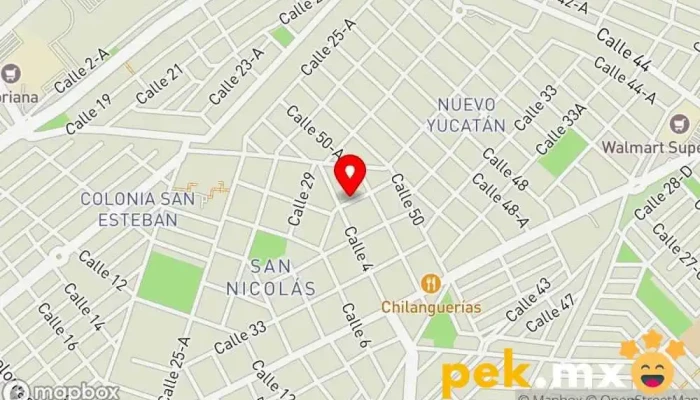 mapa de Cerrajería Rivero Servicio de duplicación de llaves en Mérida