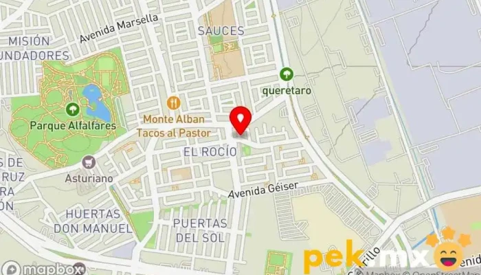 mapa de Cerrajeria sendero Cerrajero en Santiago de Querétaro