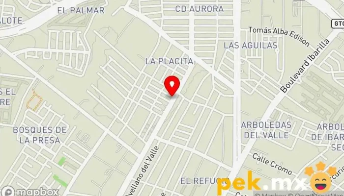 mapa de Cerrajería Tetra Cerrajero en León de los Aldama